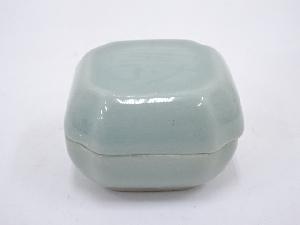 京焼　青磁寿字香合